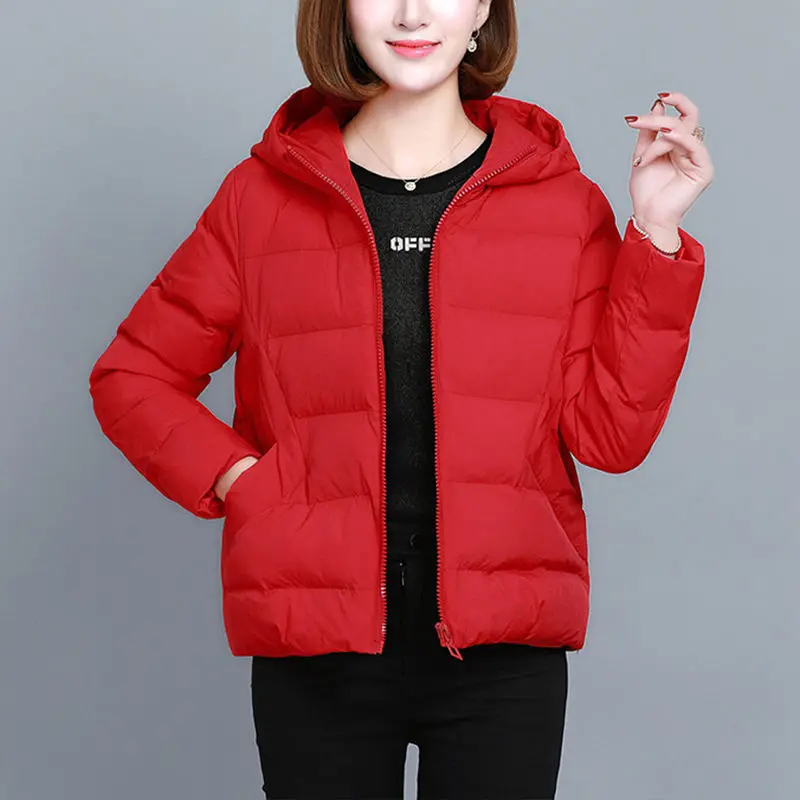 New Winter Women's Cold Coat Parkas Hooded Padded Jacket Super Hot Coat Cropped Top Korean Fashion Cheap Wholesale Cardigan
