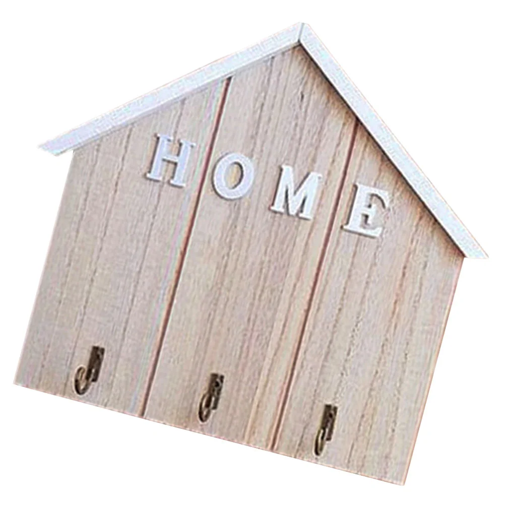 

Wooden Hallway Wall-mounted Rack Key Hanger Rack Clothes Holder For Home