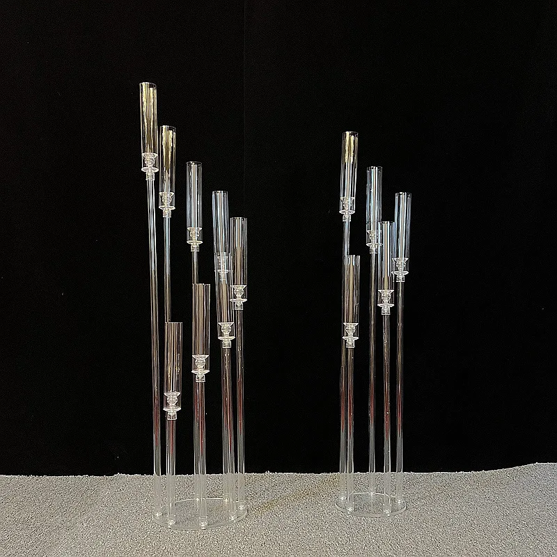 

Wholesale Wedding Decoration Centerpiece Candelabra Clear Candle Holder Acrylic Candlesticks for Weddings Event Party