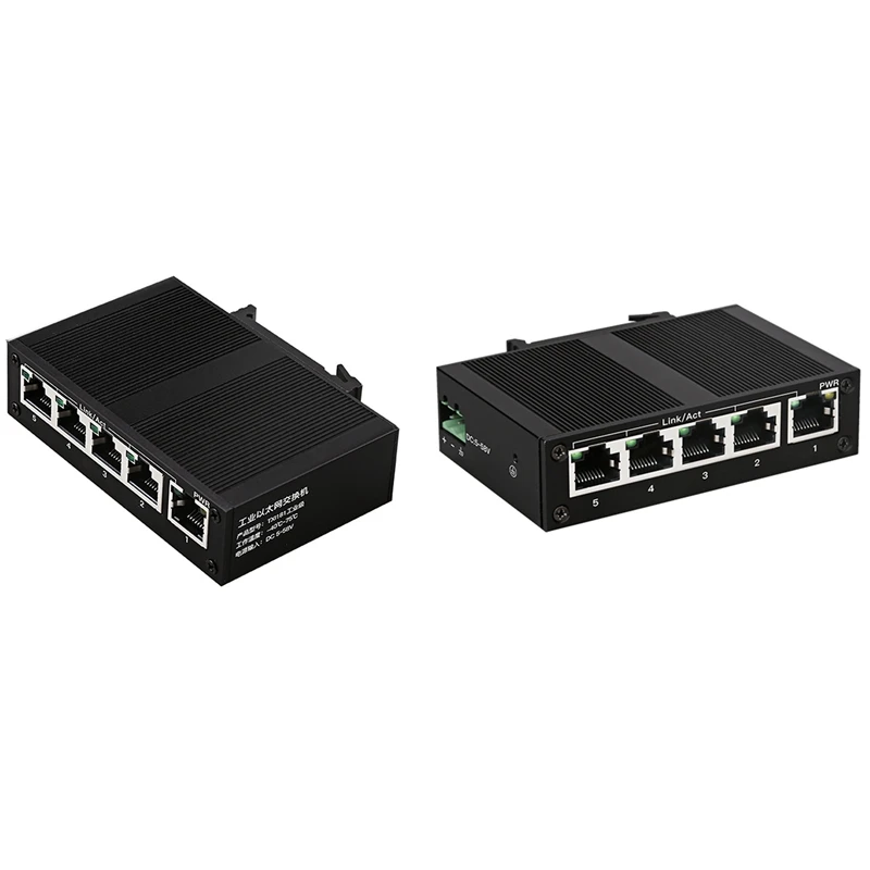

5 Port 100Mbps Network Switch Ethernet Industrial Grade Switch Unmanaged Rail Type Industrial Network Splitter
