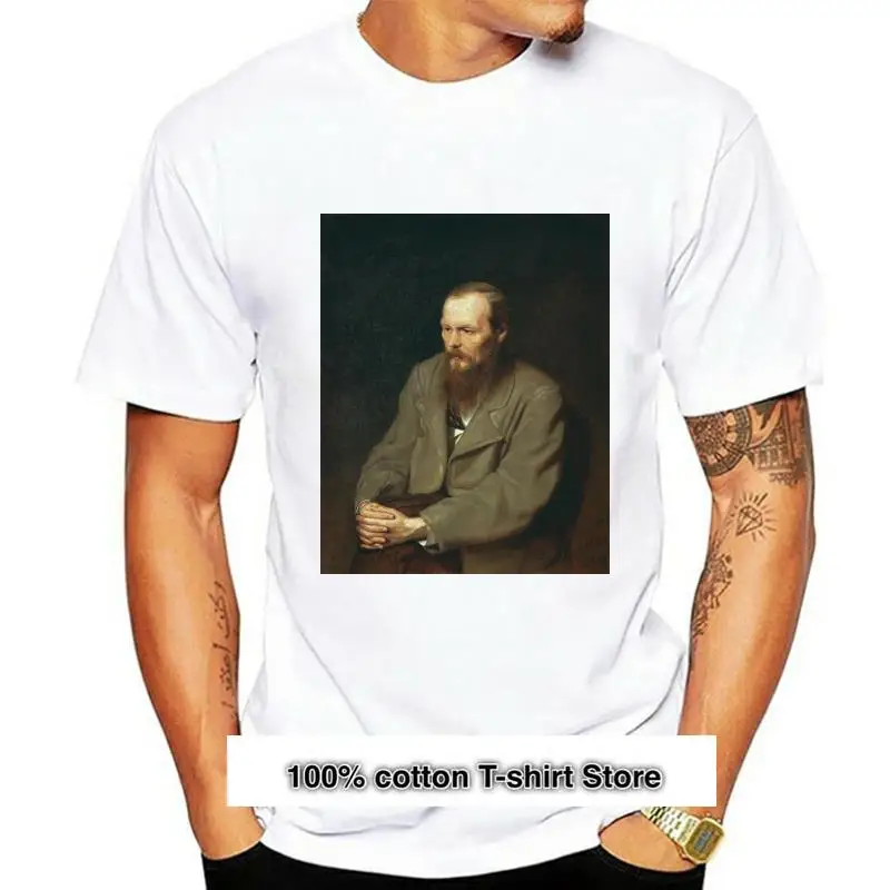 

Dostoevsky-Camiseta clásica de escritura rusa para hombre, camisa de moda, 2020