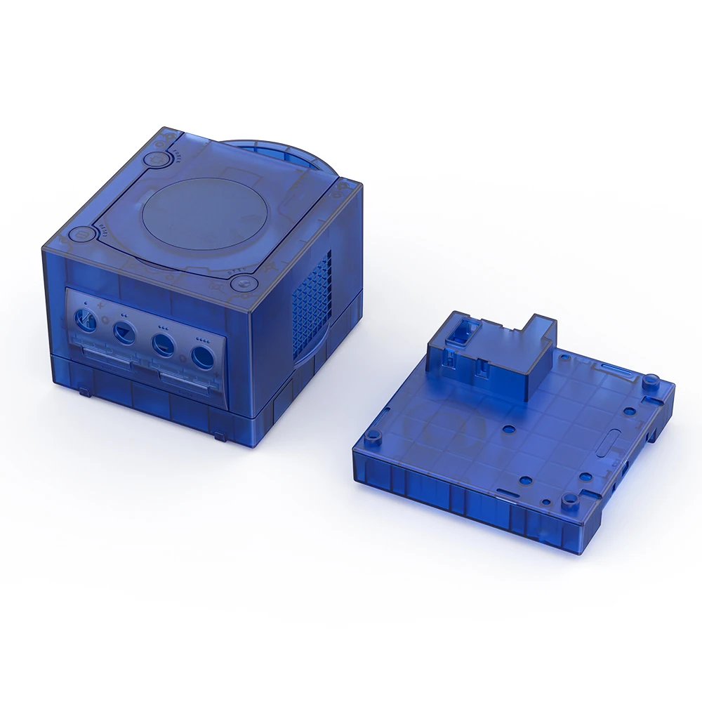 Фото TicKnot новейший прозрачный сменный чехол Drank Geen & Blue для Nintendo Gamecube, защитный чехол для игровой консоли NGC №4