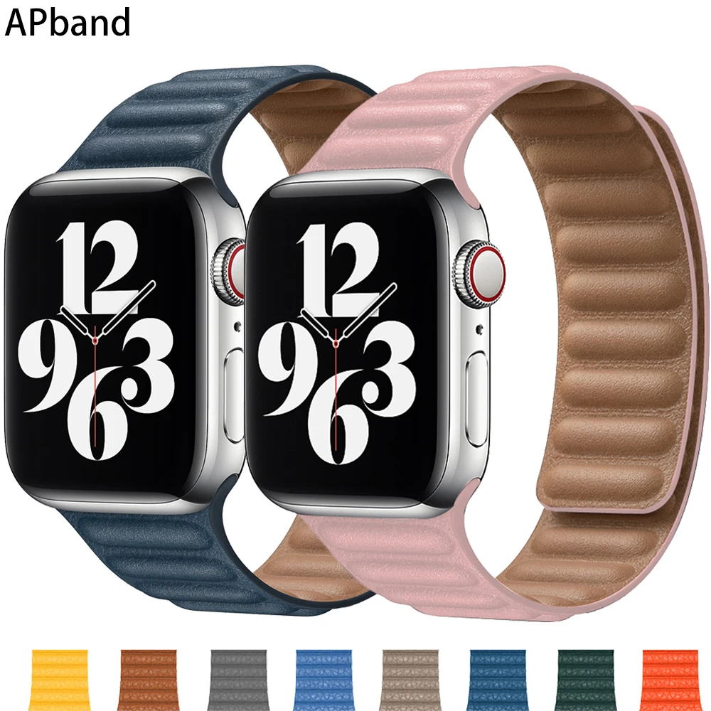 

Ремешок кожаный для Apple watch band 44 мм 40 мм 38 мм 42 мм 45 мм 41 мм