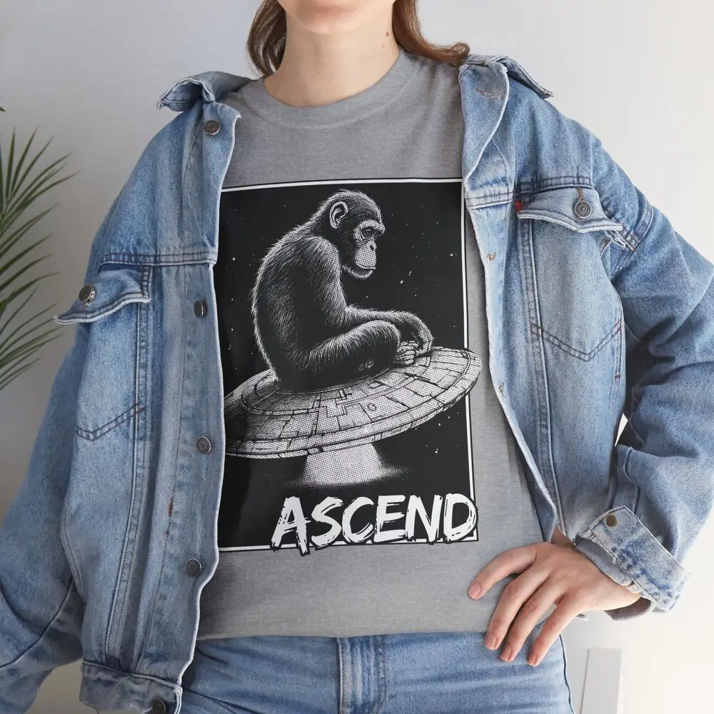 Футболка Ascend Ape UFO Alien Astronaut Ovni подарок для мужчин и женщин футболка с уличным