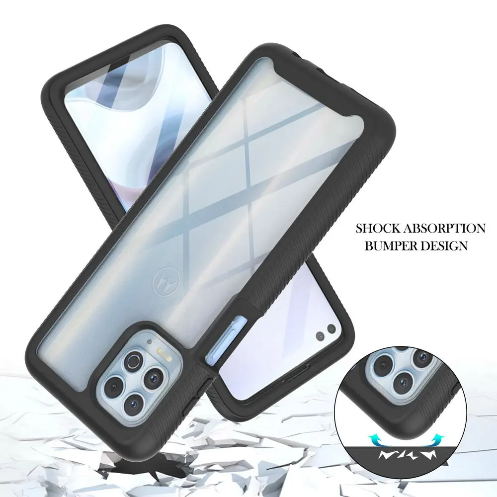 crystal case front film 360 protect for motorola moto g100 phone cover back capa motorola edge 20 pro 20 lite s 5g bumper shell free global shipping