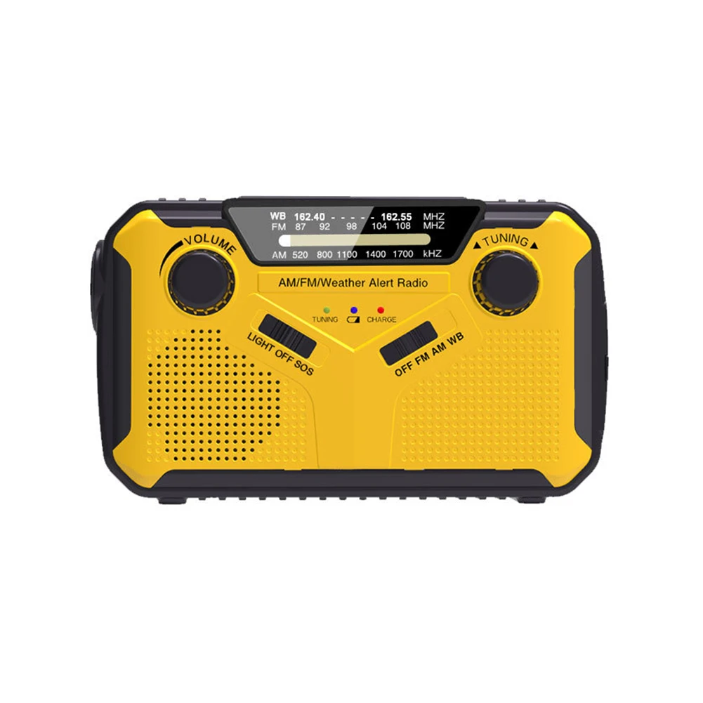 

Multifunctional Flashlight Solar Powered Radio Solar Alarm Hand Crank Radio with LED Flashlight for Outdoor