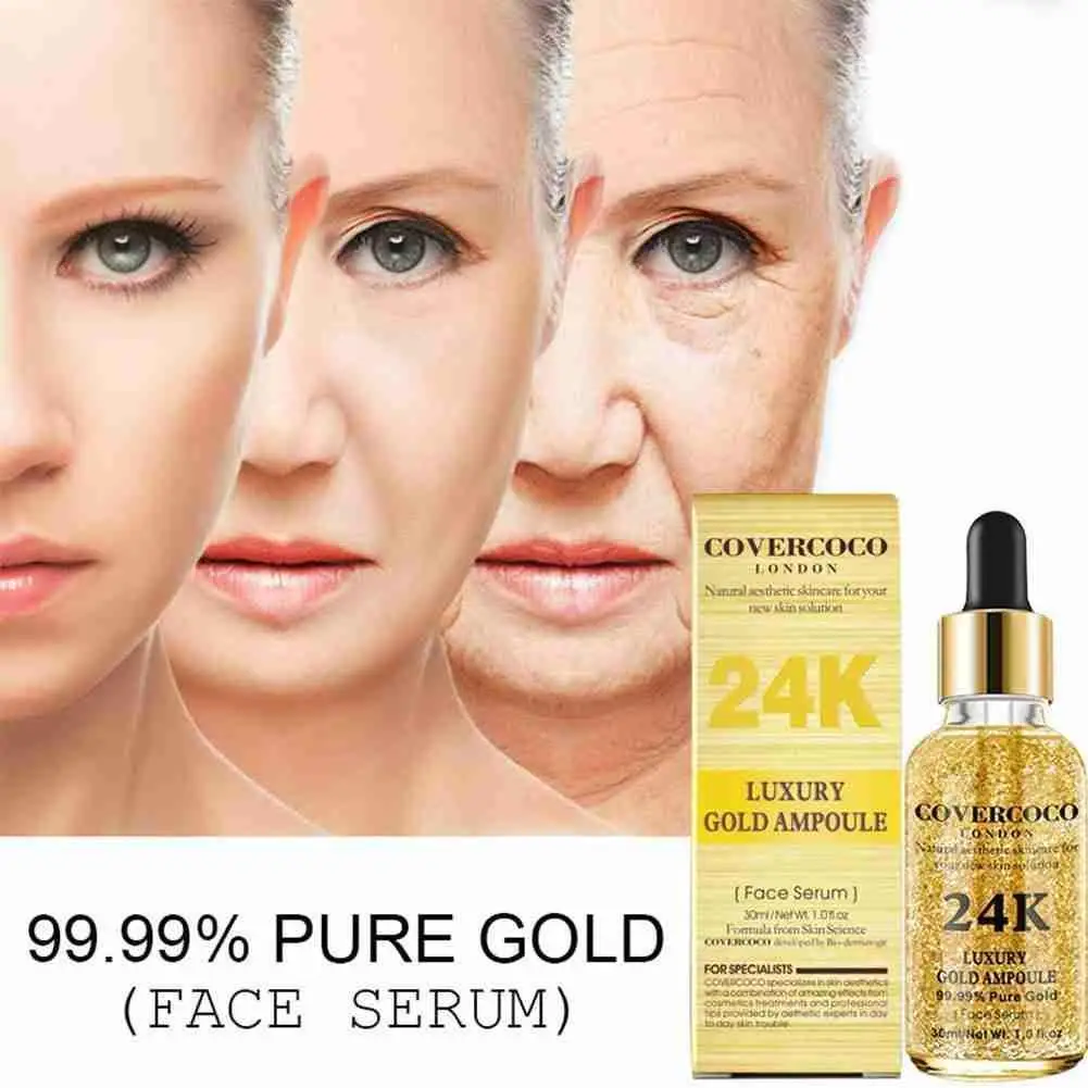 

24k Gold Face Serum Hyaluronic Acid Serum Moisturizer Remove Day Aging Cream Creams Essence Wrinkle Whitening Acne Anti Ant C9r1