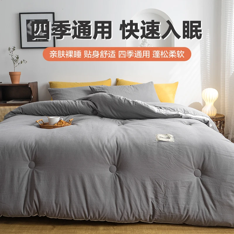 

Antibacterial Fiber Quilt Winter Quilt Spring And Autumn Quilt Core Quilt Air-conditioning Quilt Thickened Warm Single Student D