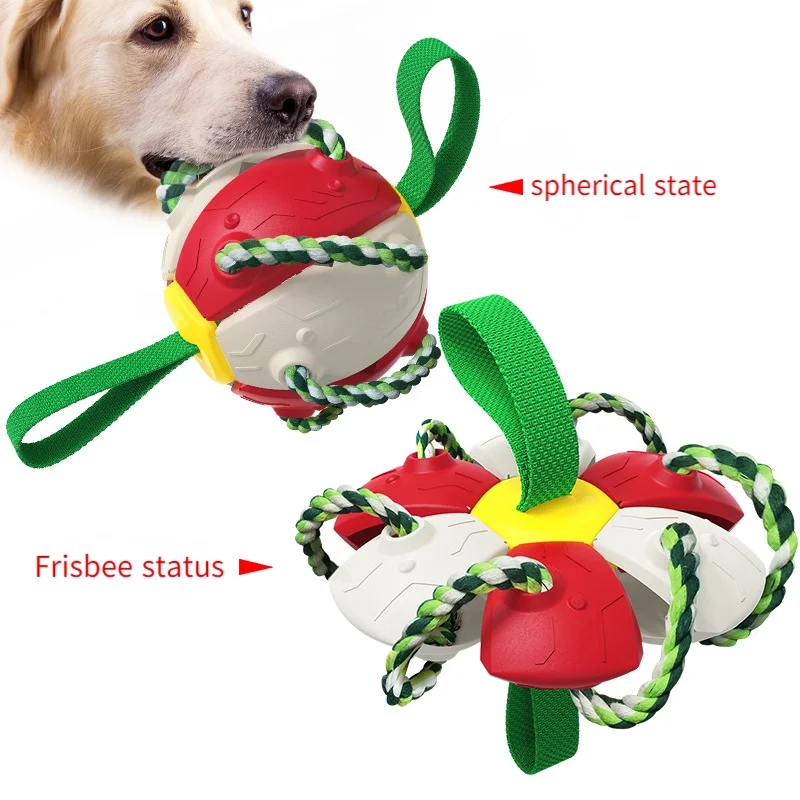 

New Pet Dog Toy Ball Pp Dog Outdoor Frisbee Large, Medium and Small Dog Training Molar Ball Football Two Styles