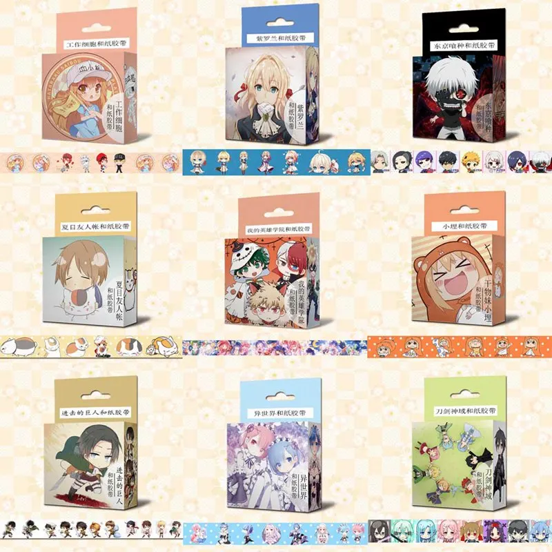 

1.5cm*5m Toilet-Bound Hanako-kun Demon Slayer My Hero Academia Washi Tape Adhesive Tape DIY Scrapbooking Sticker