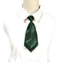 women small necktie solid double layer student ties college uniform simple business neckwear short lazy ties suit shirt gravatas