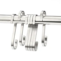 304 stainless steel s hook free punching s shape hook kitchen bathroom cabinet door back type coat towel storage hanger