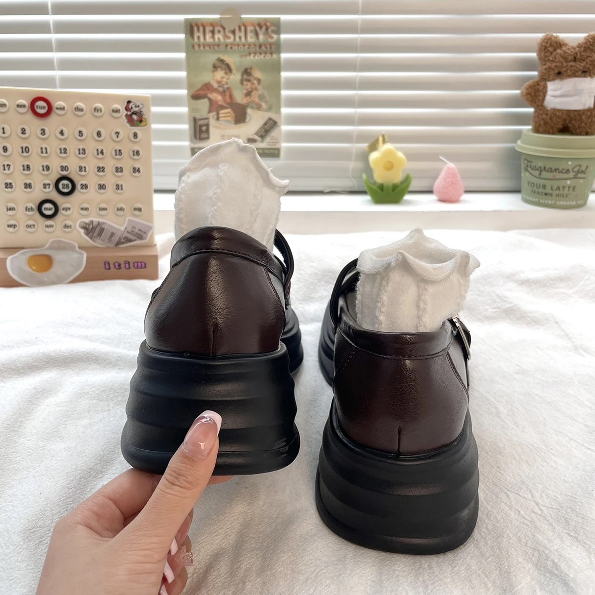 2023 Spring Loafers Thick Soled Lolita Shoes New Retro Mary Jane Shoes University Girls Platform Shoes JK Shoes Women Sandals