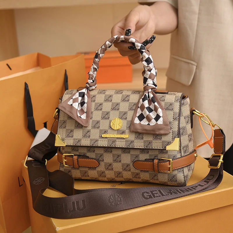 

Brand Deigner Women'S Bags 2023 Fashion Printed Handbag All-Match Wide Shoulder Strap One-Shoulder Messenger Bag Ladies Commuter
