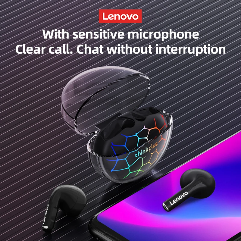 Najtaniej Oryginalny Lenovo LP80 Pro TWS Zestaw Słuchawkowy Bluetooth 5.3 RGB Sport HIFI Podwójna Redukcja Szumów Bezprzewodowe Słuchawki Do Gier O Niskim Opóźnieniu