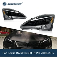 hcmotionz led headlights for lexus is250 2006 2013 front lamps start up animation sequential lights assembly is350c isf is220d