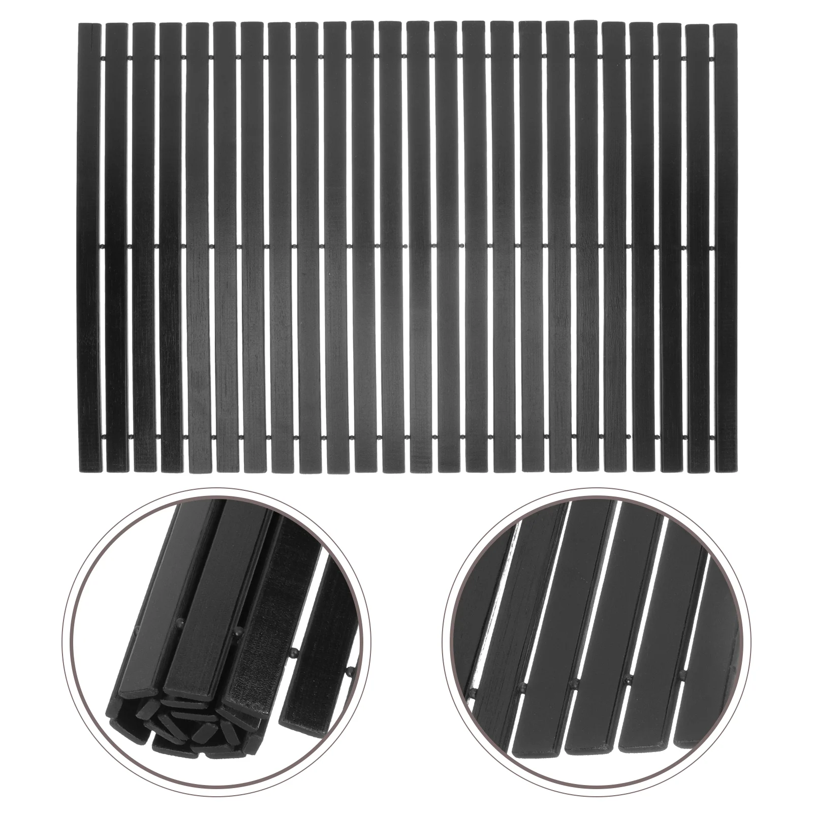 

Bamboo Bath Mat Shower Rugs Foot Non-slip Front Door Pad Floor Household Bathroom Anti Mats Tub