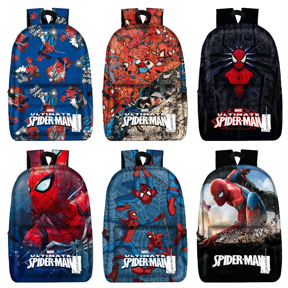 

Anime Spiderman Design Backpack Frozen Stitch Printing Boys Primary Children School Bag Kids Kindergarten Backpack Travel Bag
