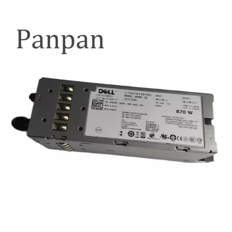 Оригинальный блок питания 870 Вт N870P-S0 NPS-885AB A YFG1C 7NVX8 0YFG1C 07NVX8 12 В 71 А для сервера DELL R710