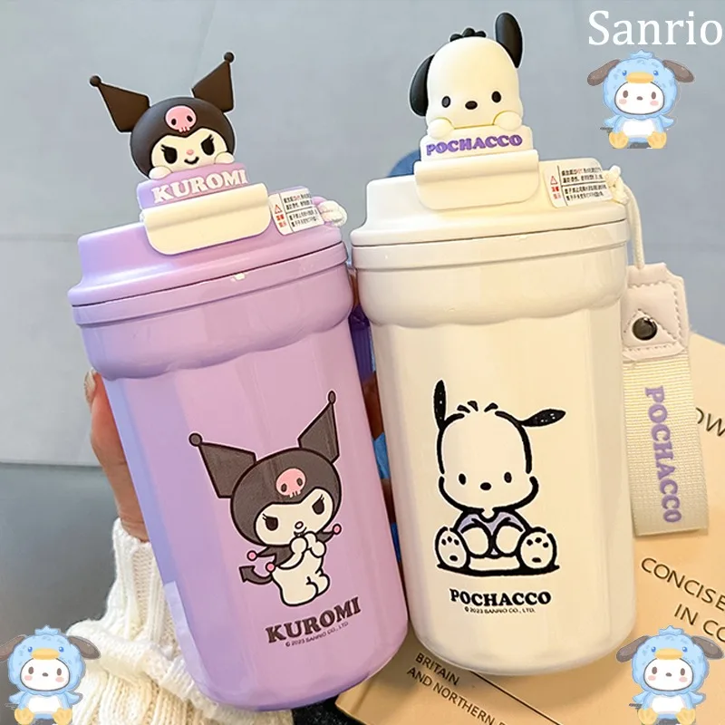 

Sanrio Cinnamoroll офисная простая кружка Kuromi My Melody Милая Удобная кружка Pompompurin большая емкость Изолированная кружка из нержавеющей стали