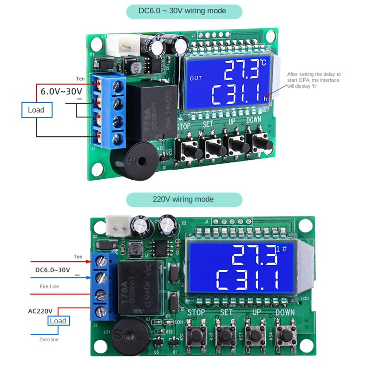 Фото ABNJ XY-T01 Цифровой термостат с подогревом и охлаждением, цифровой переключатель контроля температуры, модуль контроллера температуры №1