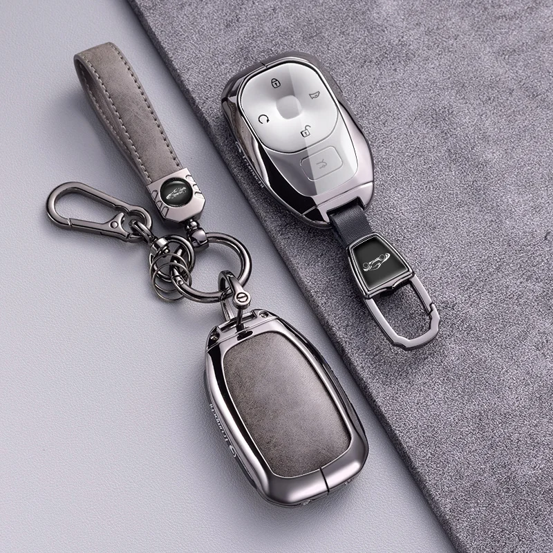 Фото Автомобильный чехол для ключей из цинкового сплава, чехол для GAC Trumpchi GS7 GS8 GM8 GS5 GA6 GM6 GN8 Empow J15 J16 2023 2022 5 кнопок, корпус ключа №2