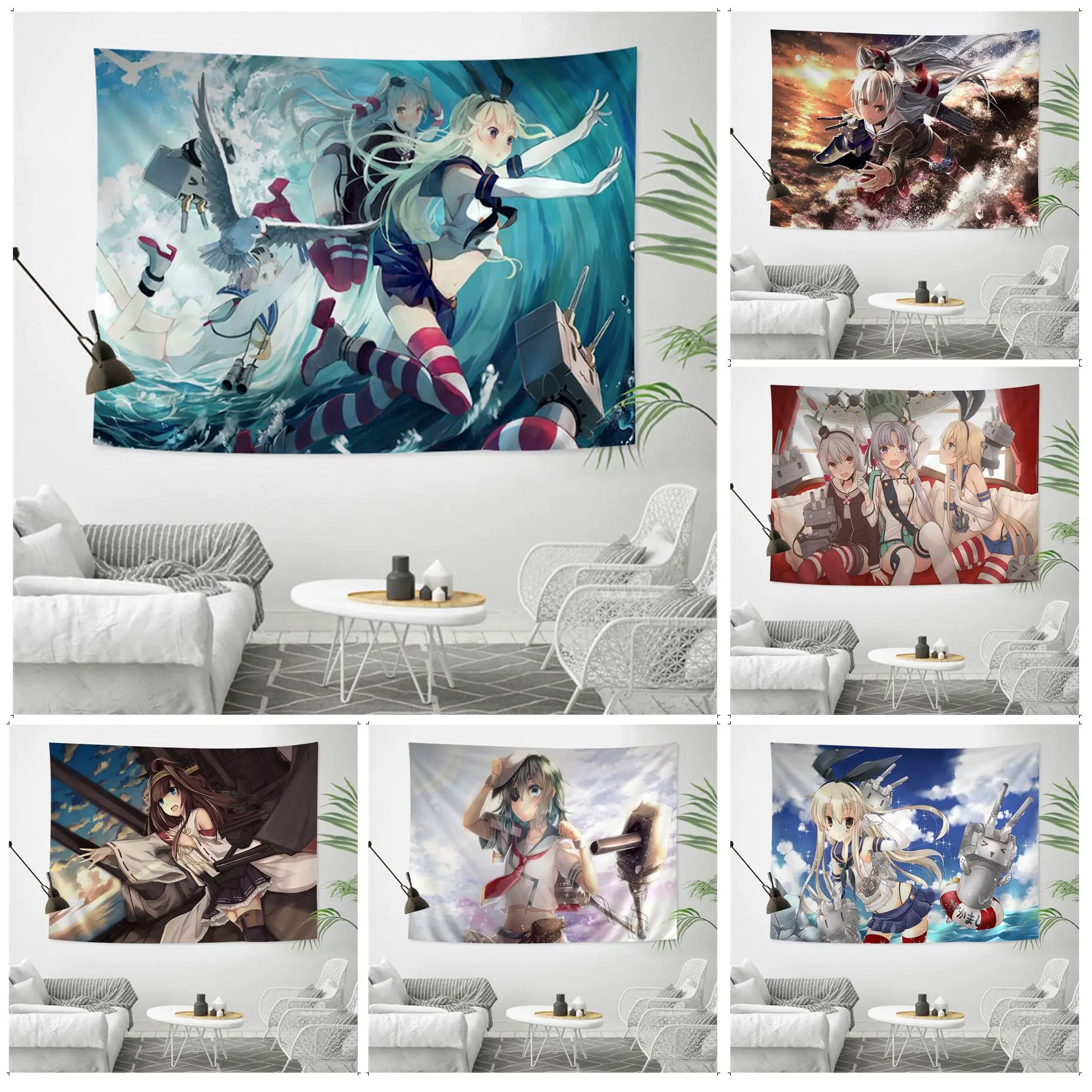 

Kantai Collection Wall Tapestry Art Science Fiction Room Home Decor Wall Hanging Home Decor