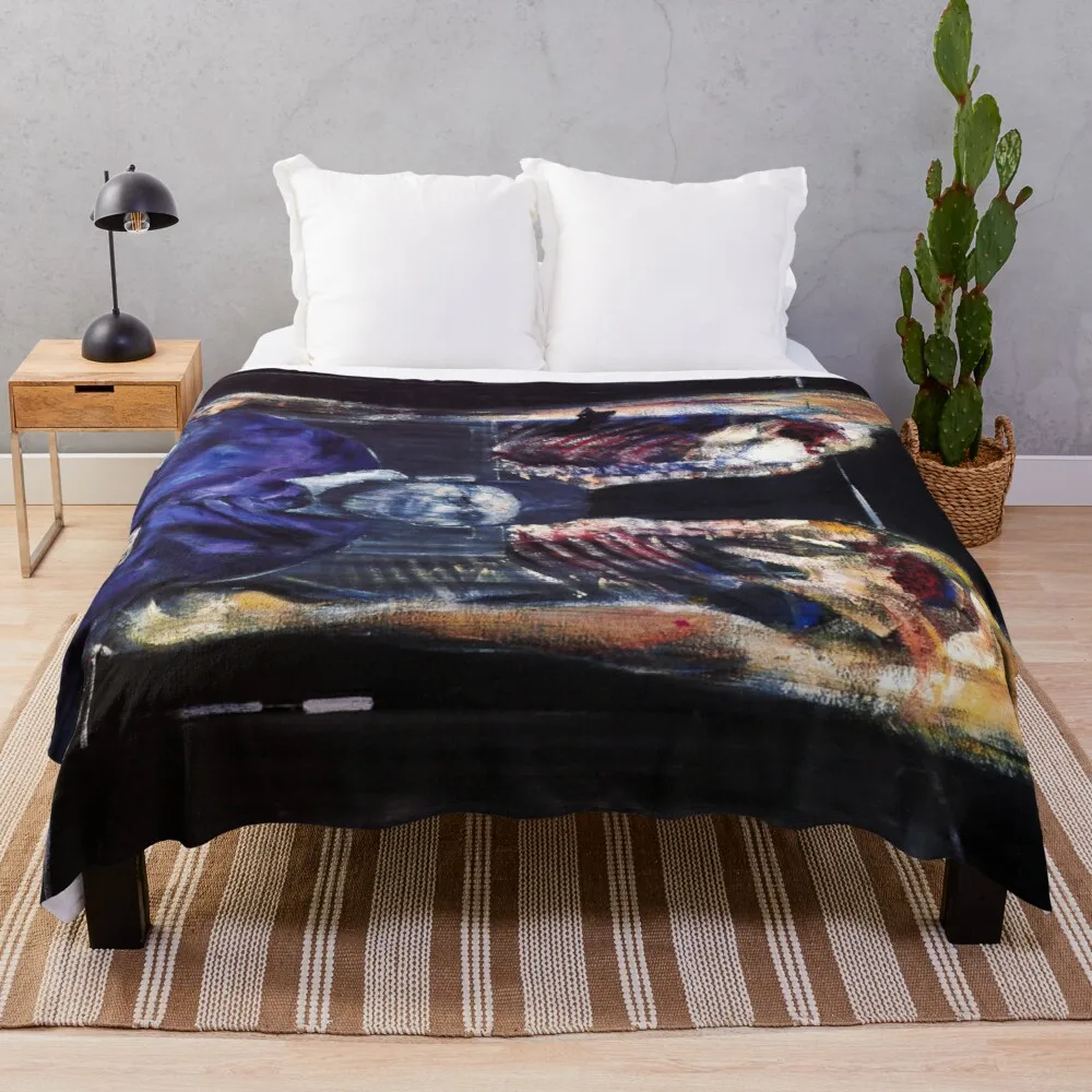 

Френсис бекон | Фигурка с мясом | Одеяло-бросок, милое одеяло, большое вязаное винтажное одеяло в клетку