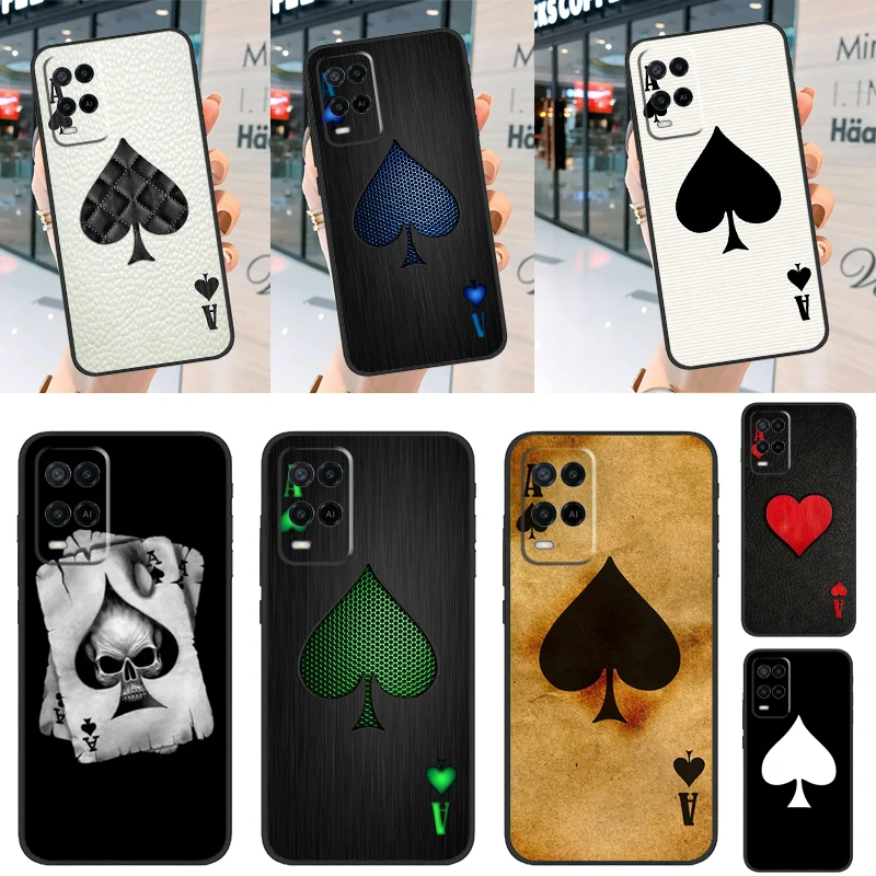 Ace of Spades для OPPO A17 A16 A15 A54 A74 A76 A96 A52 A72 A5 A9 A31 A53 A77 A91 A93 A54s A57s чехол для телефона