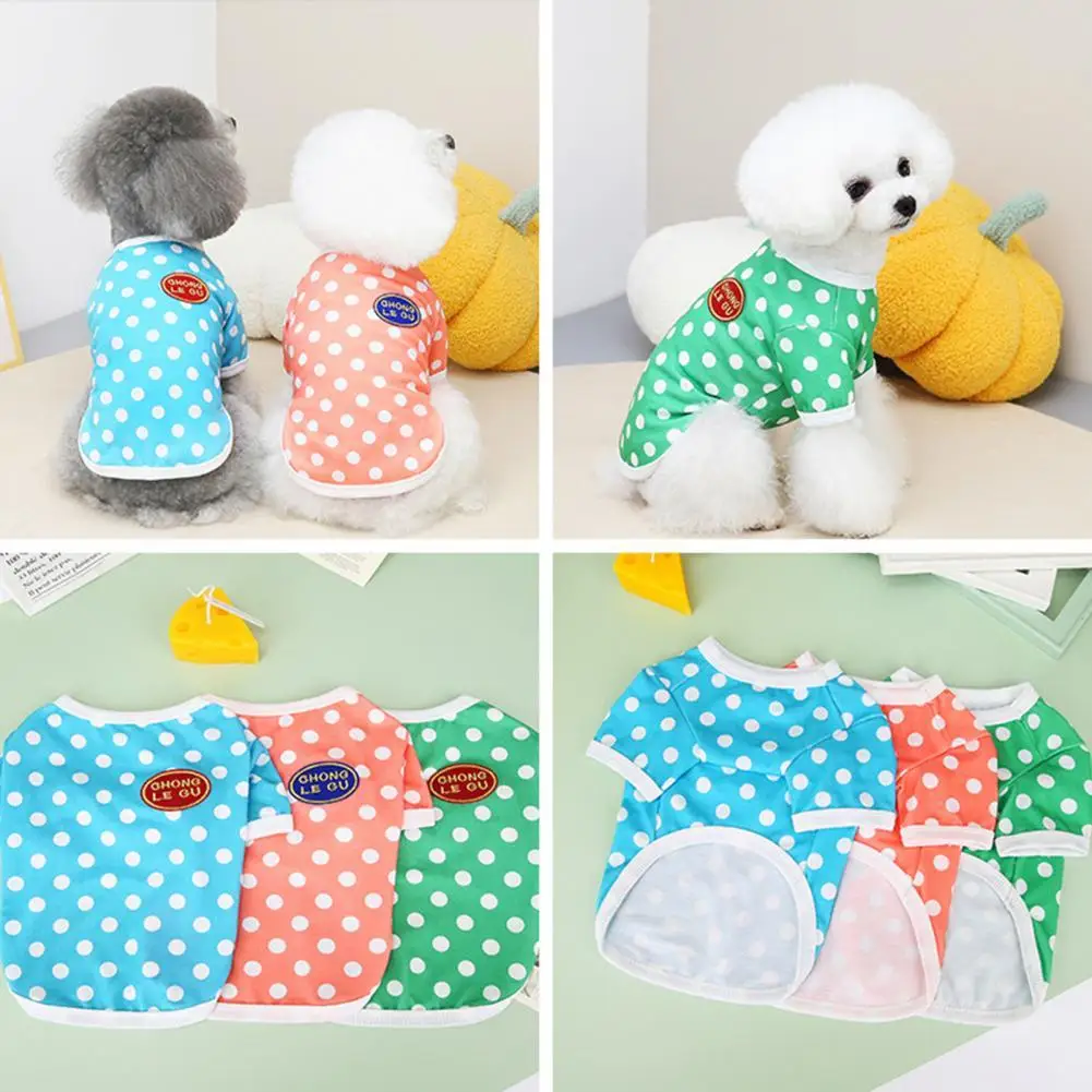 

Polka Dot Pattern Breathable Warm Hoodies O-Neck Short Sweatshirt for Puppy