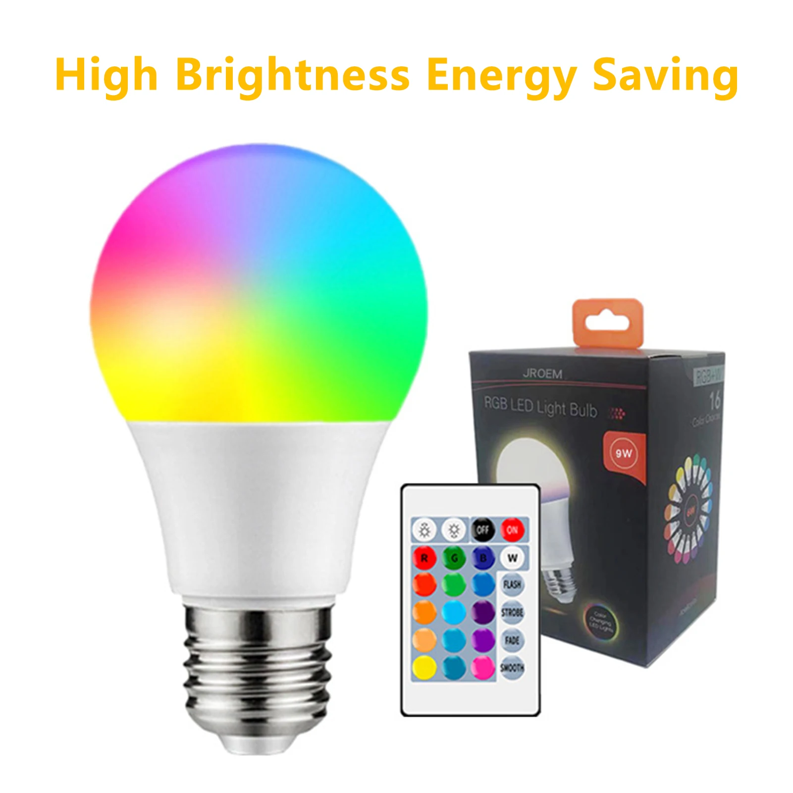 

Лампа накаливания E27 RGB + W с функцией памяти, энергосберегающий пульт дистанционного управления, 16 клавиш, полное напряжение, высокая яркост...