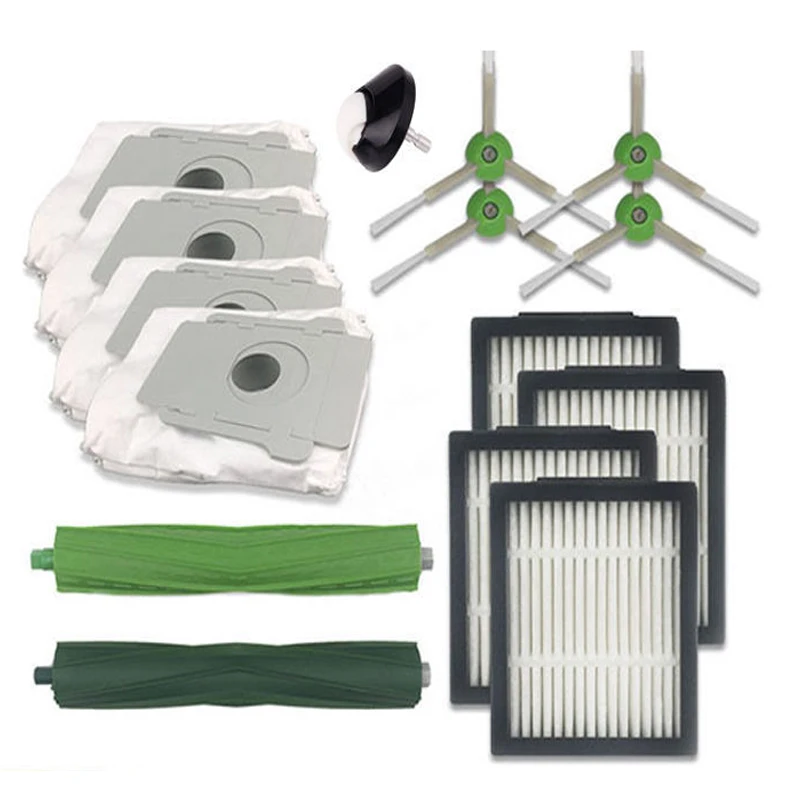 IRobot Roomba I7 I7 + I3 I3PLUS I4 I4 + I8 I8PLUS E5 E6, основная щетка, тканевый фильтр, боковая щетка, мешок для мусора