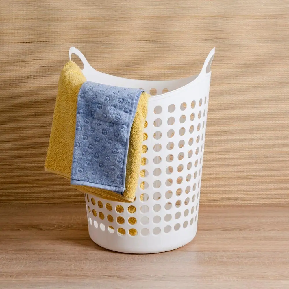 

44lts White Flexible Clothes Basket Storage Box Organizer