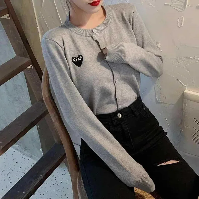 

Spring and Summer Age Reducing Cardigan Women's O-neck Top Loose Versatile Solid Color Sweater Thin Knit Embroidery Jacket