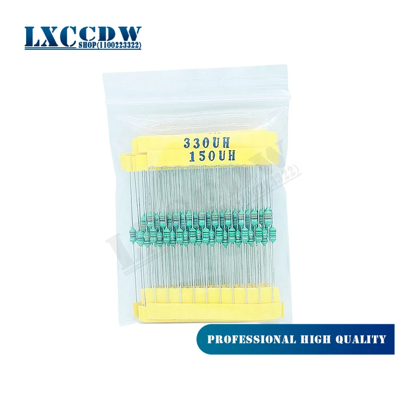 12valuesX10pcs=120pcs 0307 1/4W 0.25W inductor 1uH-1MH component sample Assorted kit new and