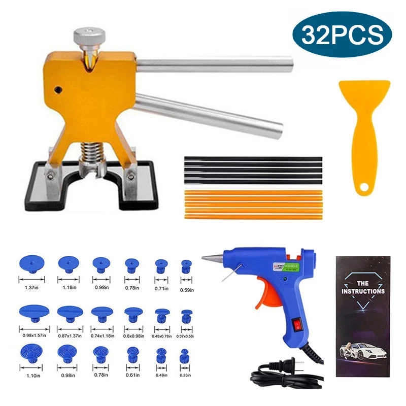

Professional Car Paintless Dent Repair Tools Dent Repair Kit Auto Body Suction Cup Repair Tools Dent Puller with Glue Sticks