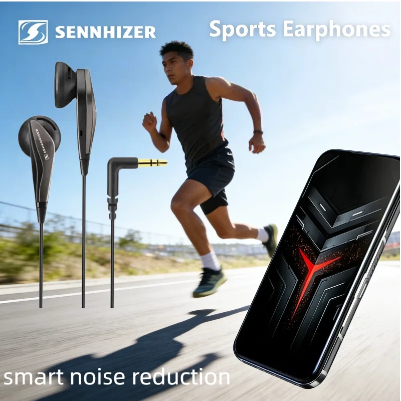 Фото Наушники Sennheiser MX375, проводные, внутриканальные, стереозвук, глубокий бас, шумоизоляция, для путешествий, офиса, бега №1