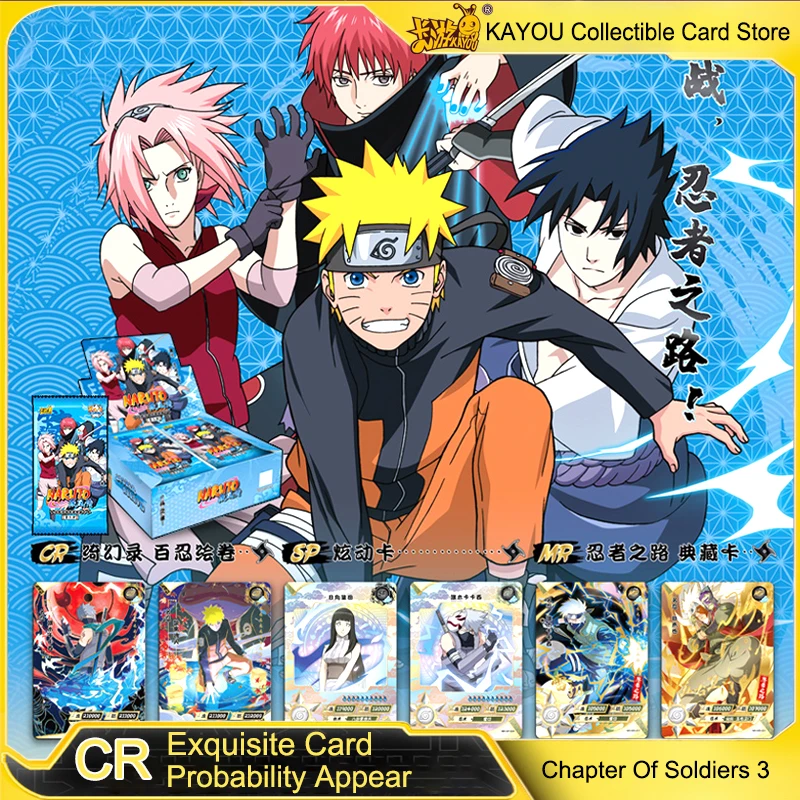 

KAYOU Anime Original Naruto Card CR MR AR SP UR Bronzing Uchiha Sasuke Itachi Hyuga Hinata Rare Collection Cards Children's Gift
