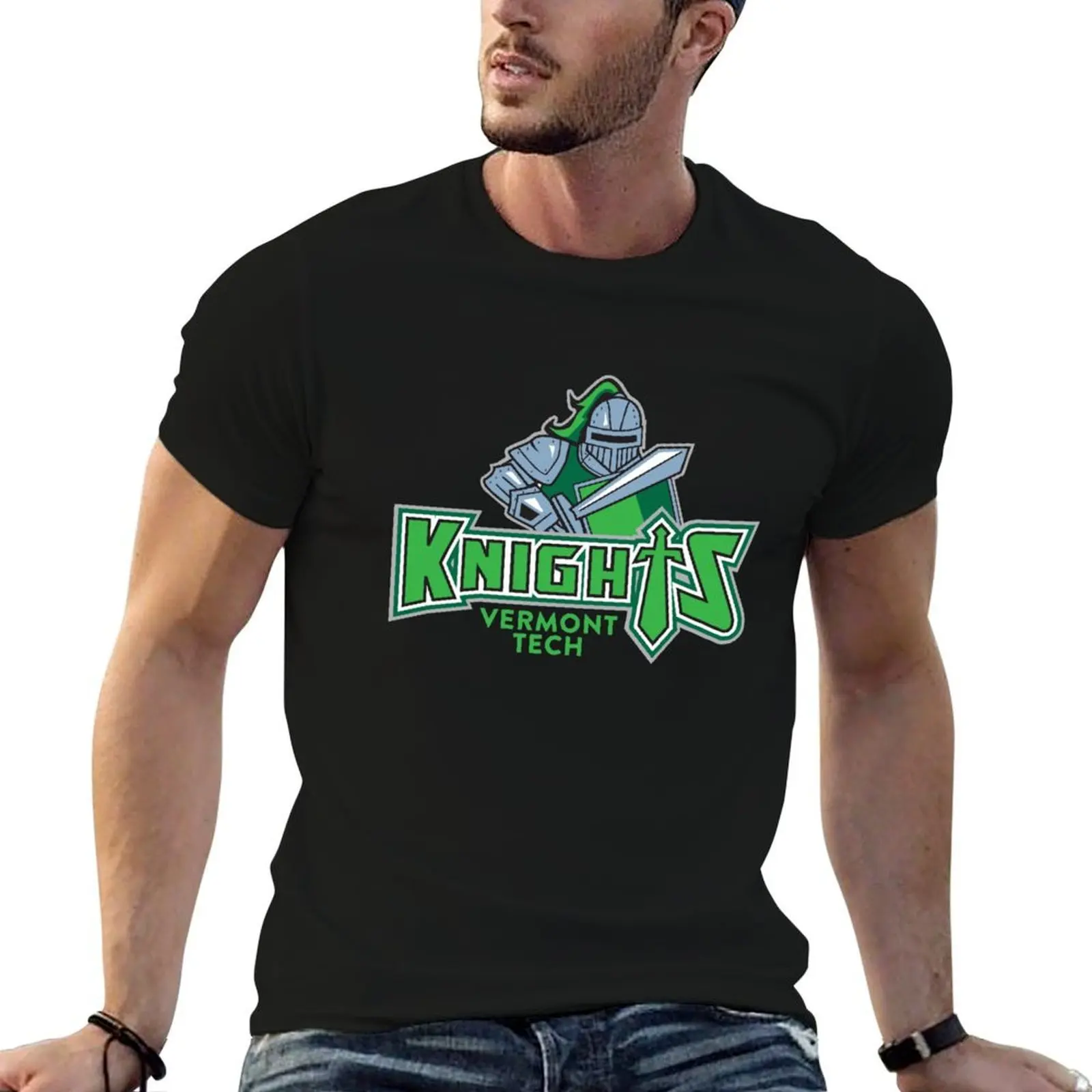Фото Футболка Vermont Tech Knights, летняя модная повседневная футболка №1