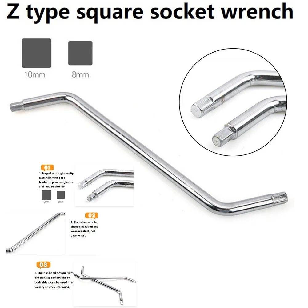 

Socket Wrench Socket Socket Tool Square Wrench Z-type 11mm 295mm 8-10mm