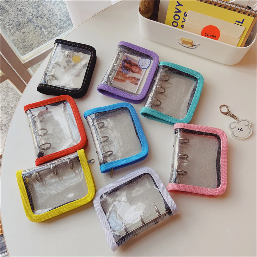 

Loose Leaf Notebook Cover 3 Holes Binder Ring Hand Book Glitter Zipper DIY Binder Diary Agenda Notepad Planner Binder Notebook