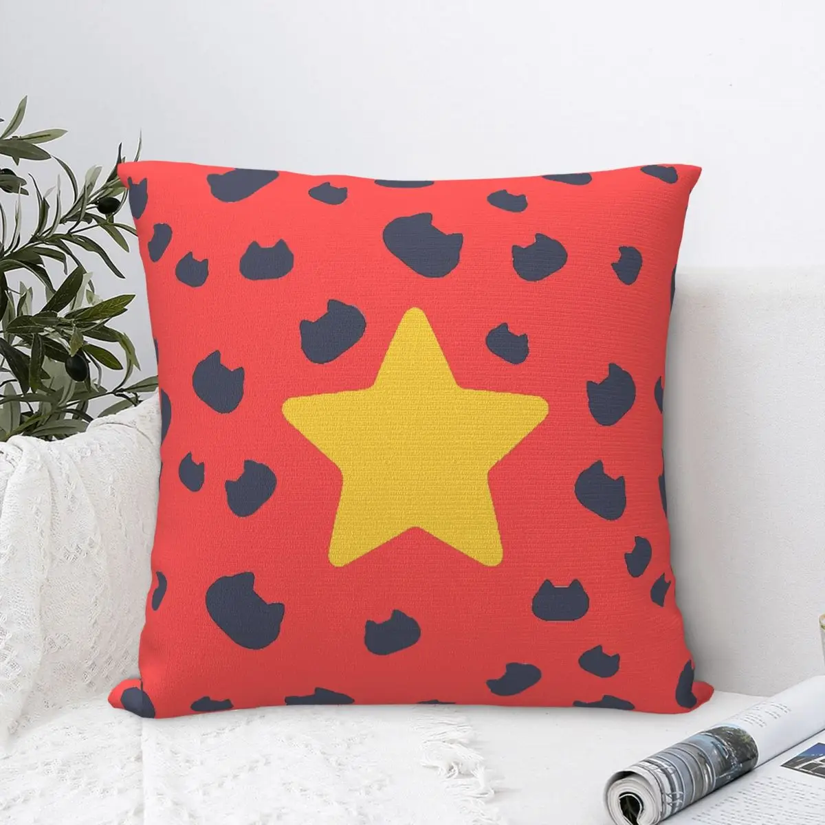 

Star And Cookie Cat Polyester Cushion Cover Steven Universe Garnet Amethyst Pearl Home Garden Decorative Kawaii Hug Pillowcase