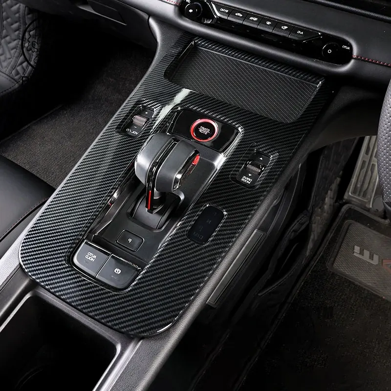 Фото Для Trumpchi GAC Empow, новая панель переключения передач DODGE Attitude GT, отделка стеклянной кнопки подъема, панель переключателя, защитная крышка из углеродного волокна №3
