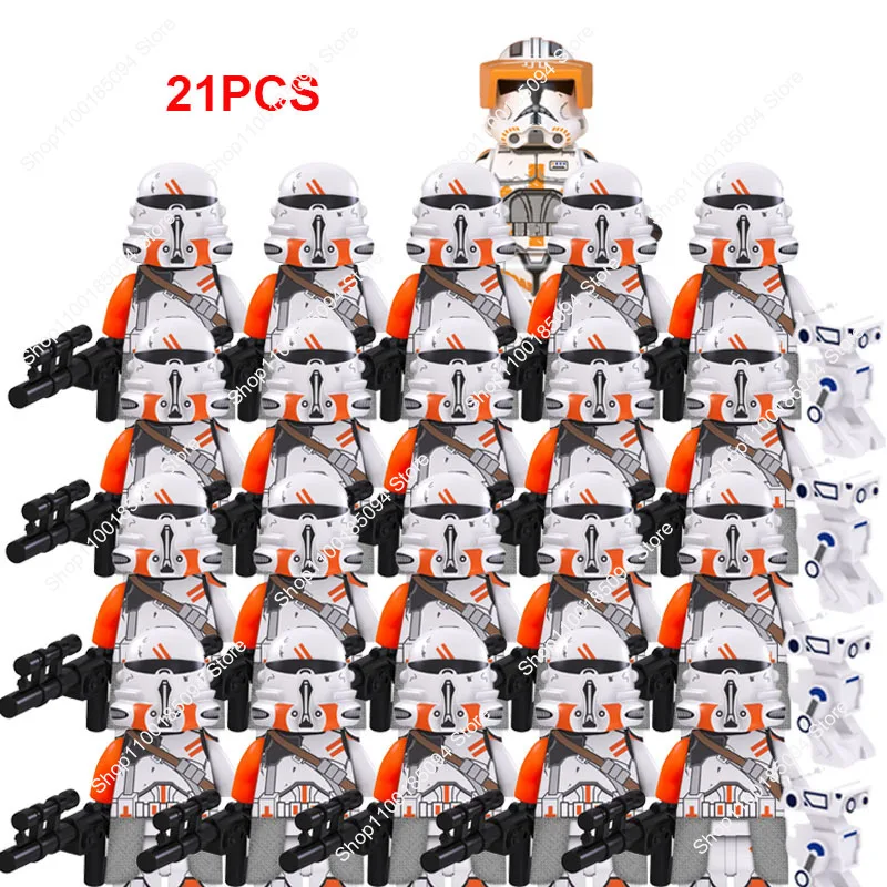 

Bandai 21Pcs Clone 212th Attack Battalion Trooper airborne troops Blocks Brick 501st Legion Captain cody Action Figure Kids Toys