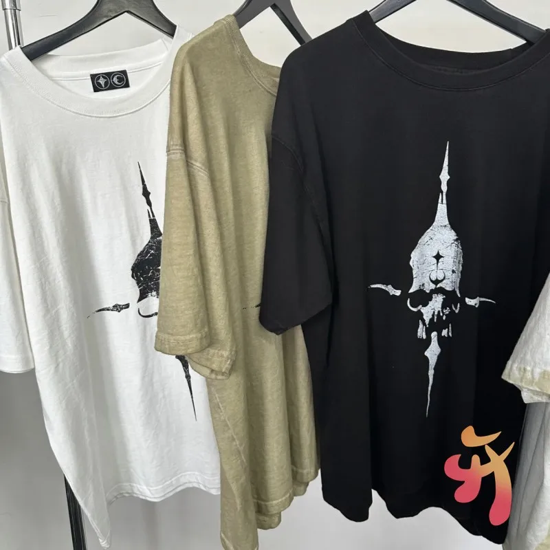 24FW летние американские уличные Клубные футболки THUG хлопковые топы с принтом и