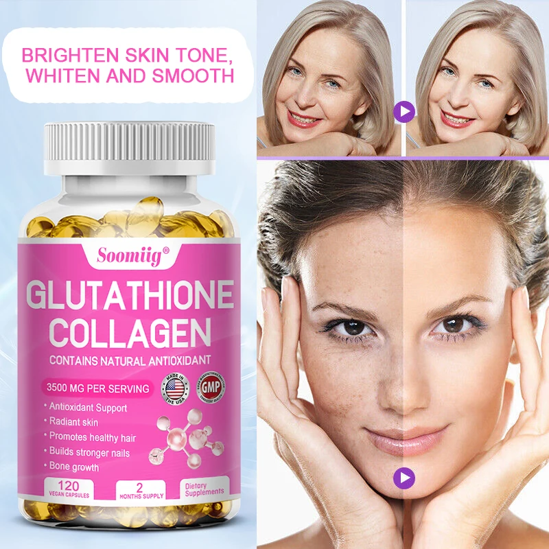 

Glutathione Collagen - Promotes hair, skin energy and nail health, whitens and antioxidants, fades fine lines and dark spots