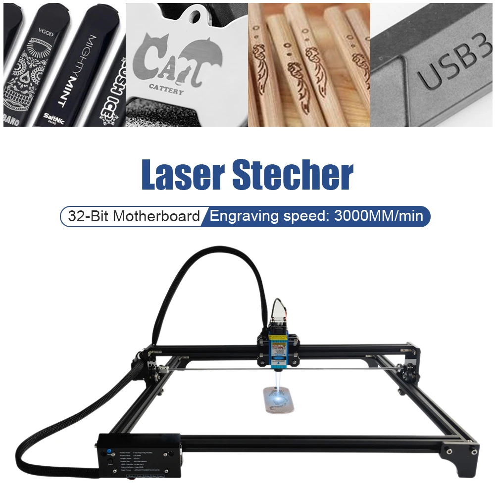 80W CNC Laser Engraver With Laser Module 40W 45*40cm Blue Light Wood Router Cutting Engraving Machine Router Woodworking Tools