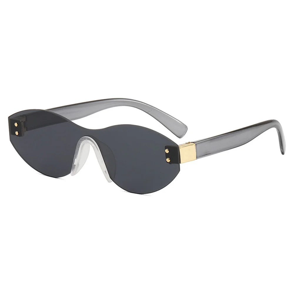 

Stylish One-piece Lens Sunglasses Women Men Transparent Thick Lens Goggle Eyeglasses Outdoor Sport Fashion Eyewear Shades UV400