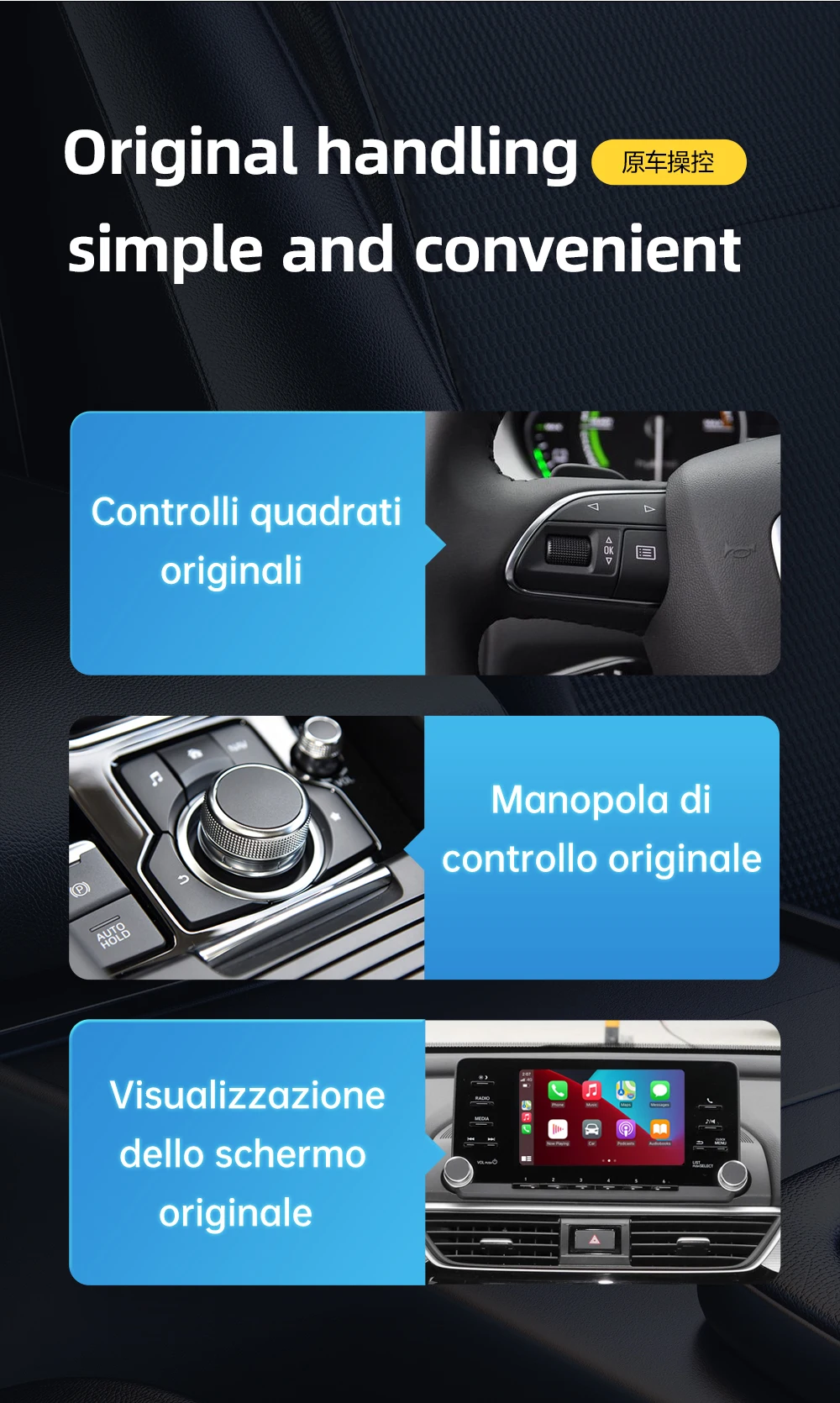 Carplay Ai Box Android Auto Беспроводной адаптер Smart Автомобильный OEM проводной к