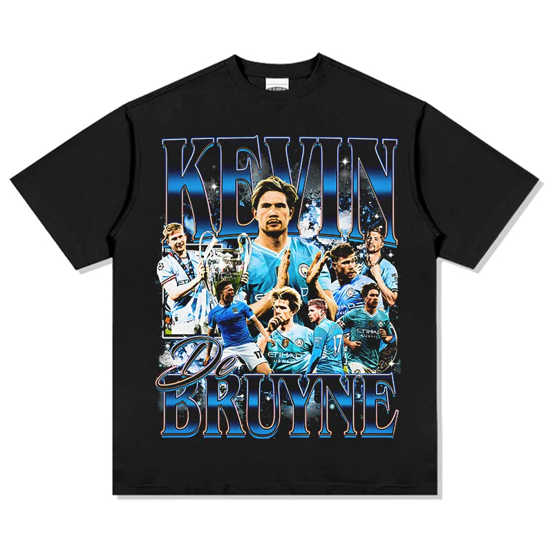 Уличная футбольная футболка Kevin De Bruyne для любителей унисекс хлопковая модная